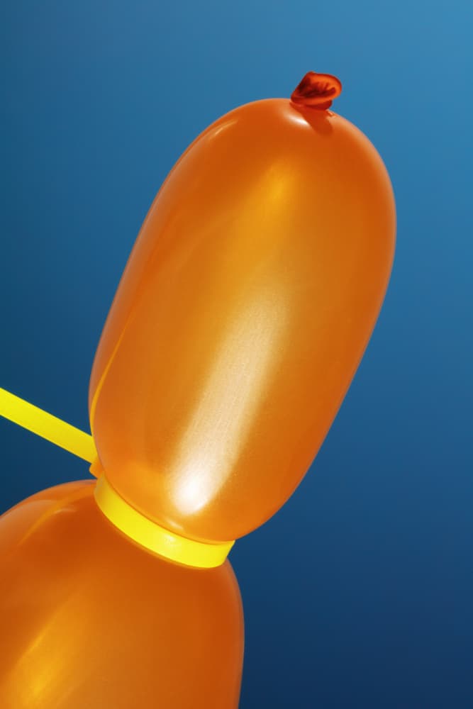 Playful Orange Balloon by Julia Ramiro — canvas wall art