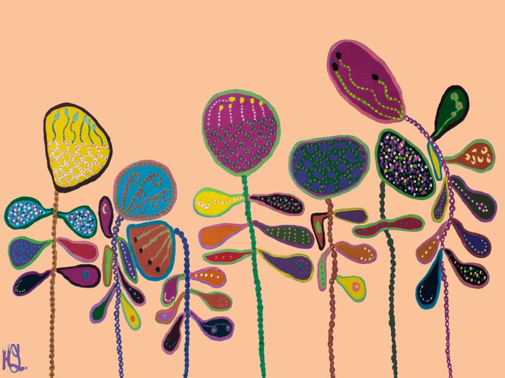 Vibrant Abstract Botanicals by Helen Joynson — canvas wall art