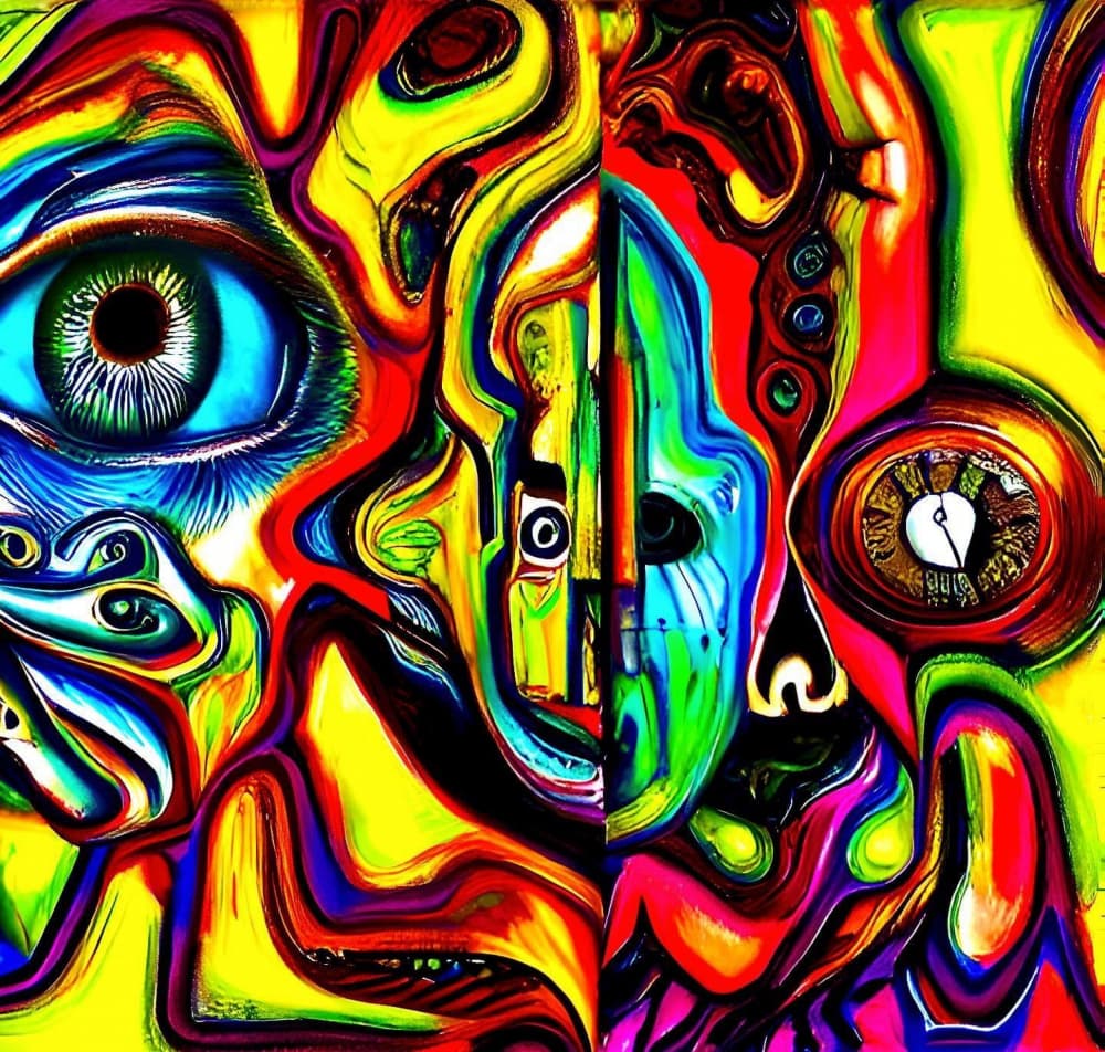 Vibrant Abstract Eye by mnemonixART — canvas wall art