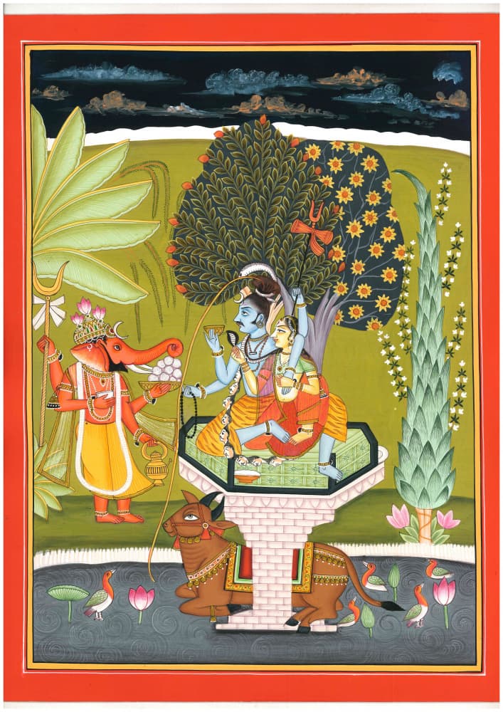 Lord Shiva Parvati Ganesha by IMAGINEERS STUDIO — canvas wall art