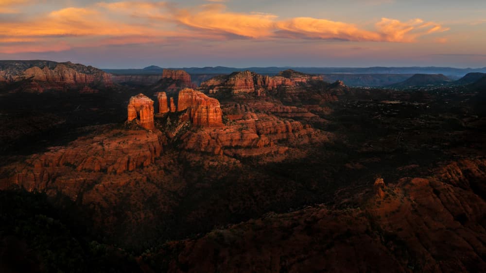 Red Rock Sunset by John Fan — canvas wall art