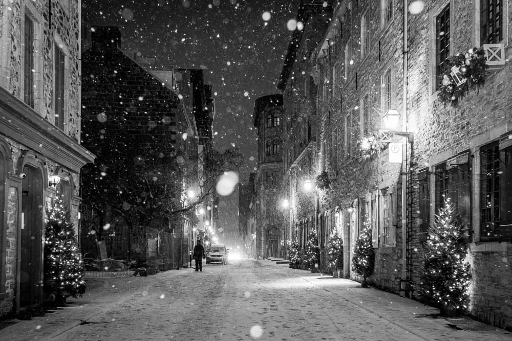 Snowy Christmas Night by Michiko Ôtomo — canvas wall art