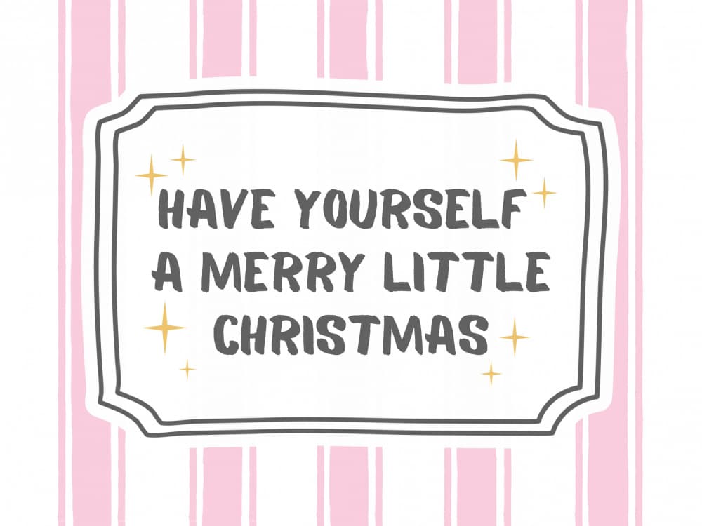 Merry Little Christmas Wishes by Jolly and Dash — canvas wall art