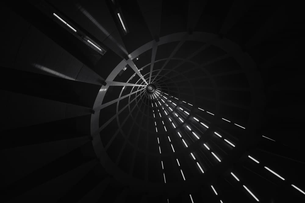 Spiral Light Tunnel by Marco Tagliarino — canvas wall art