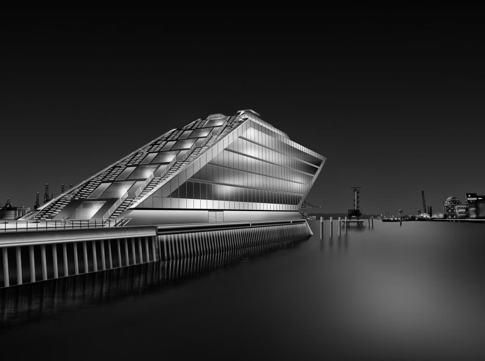 Modern Waterfront Reflection by jordiegeatorrent — canvas wall art