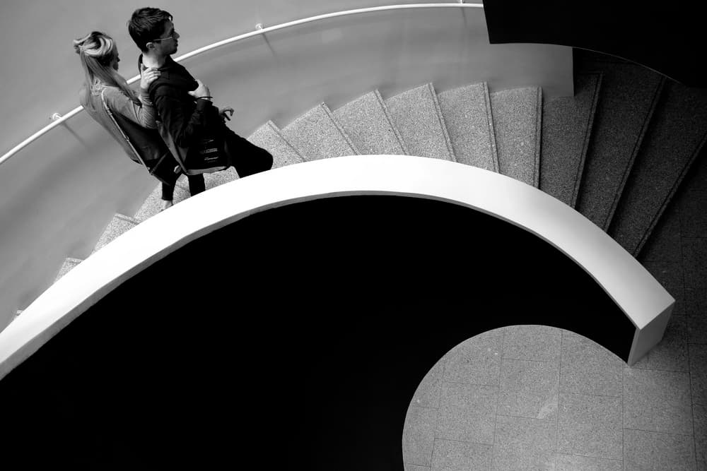 Spiral Staircase Descent by Fernando Alves — canvas wall art