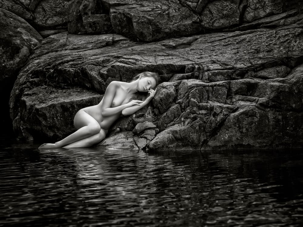 Serene Nude Woman Resting by Catchlight Studio — canvas wall art