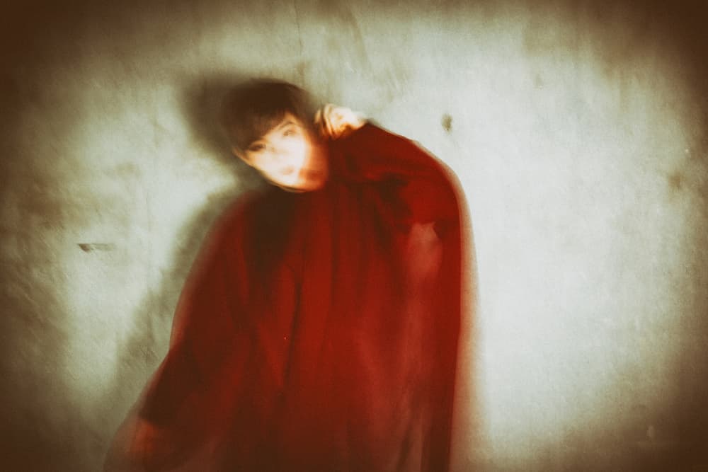Dreamy Red Portrait by Daisuke Kiyota — canvas wall art