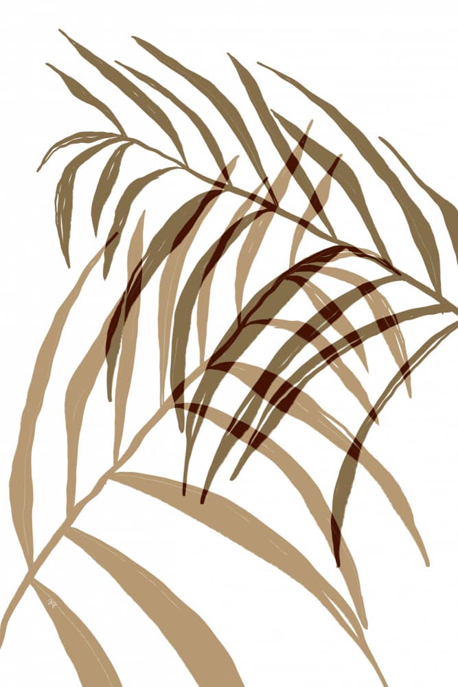 Earthy Palm Leaves by Martina — canvas wall art