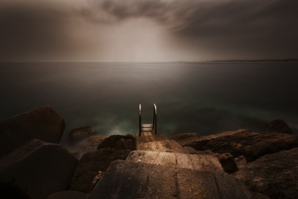 Moody Coastal Steps by Massimo Della Latta — canvas wall art