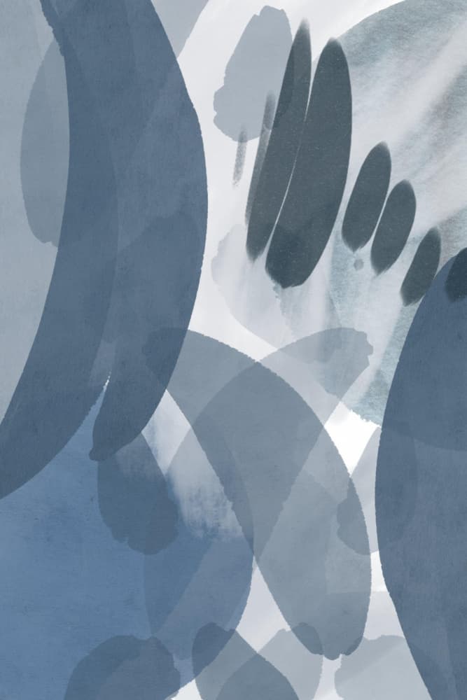 Fluid Blue Abstraction by Sally Ann Moss — canvas wall art