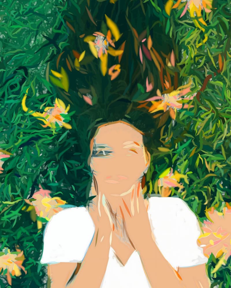 Serene Floral Dream by Uma Gokhale — canvas wall art