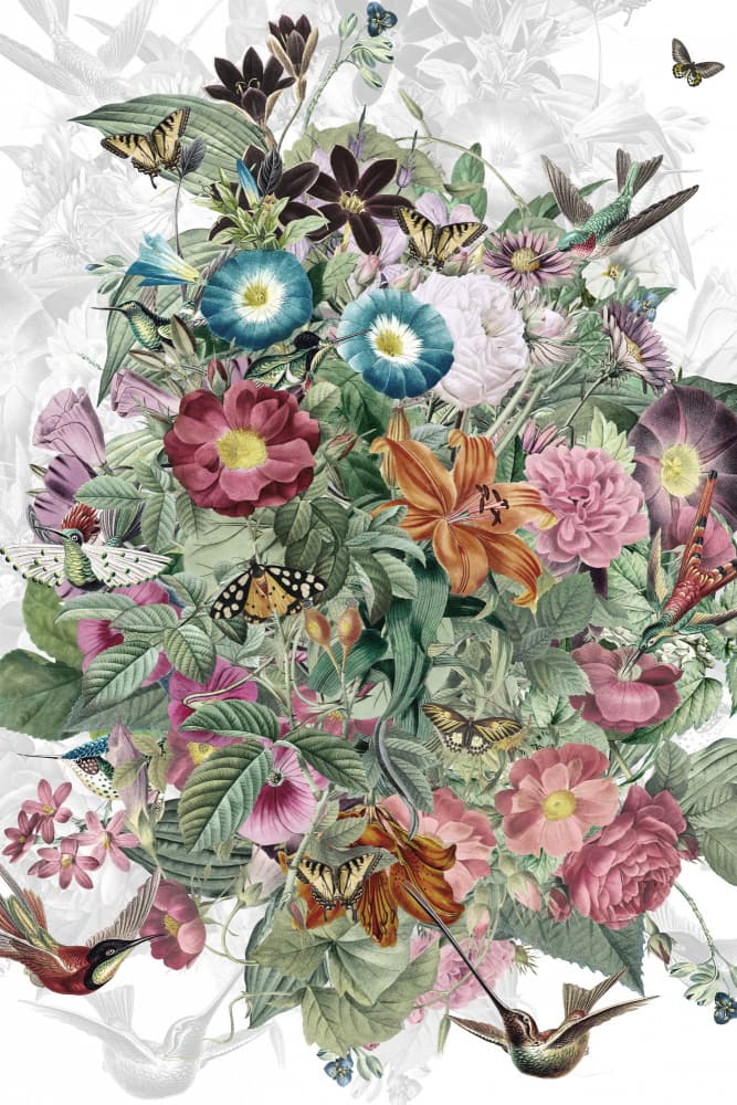 Vibrant Botanical Garden by Simon Goggin — canvas wall art