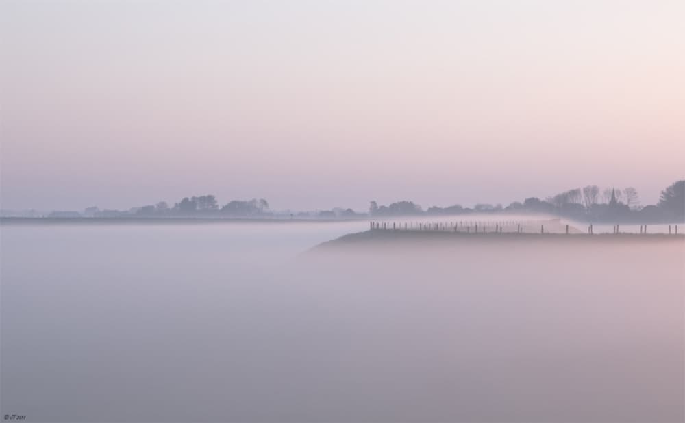 Misty Morning Landscape by Jacob Tuinenga — canvas wall art