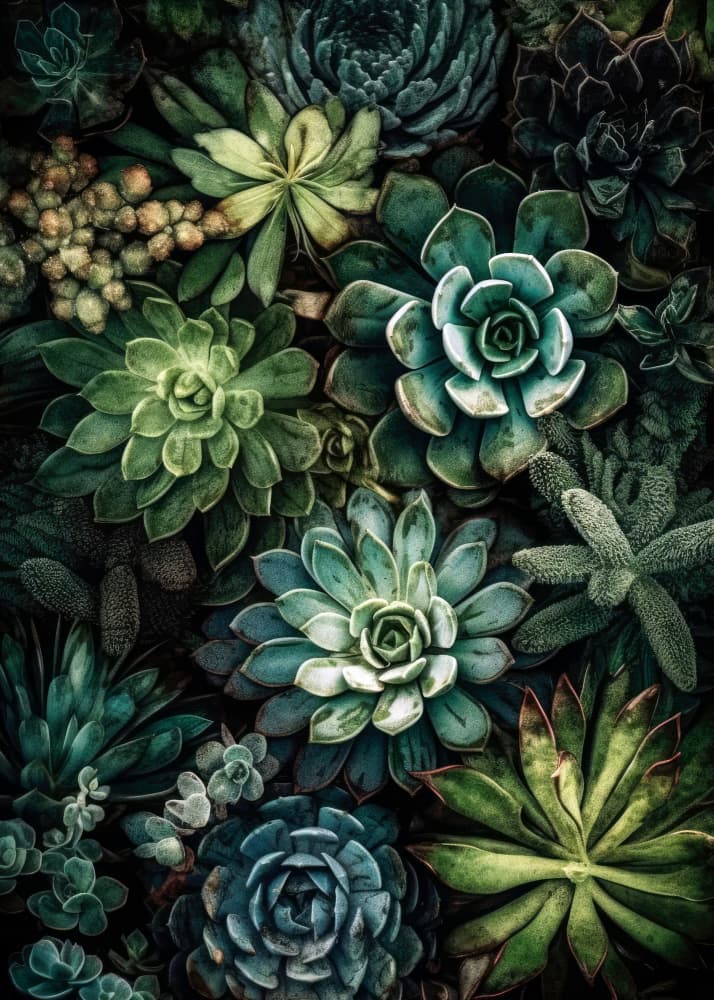 Botanical Succulent Collection by Justyna Jaszke — canvas wall art