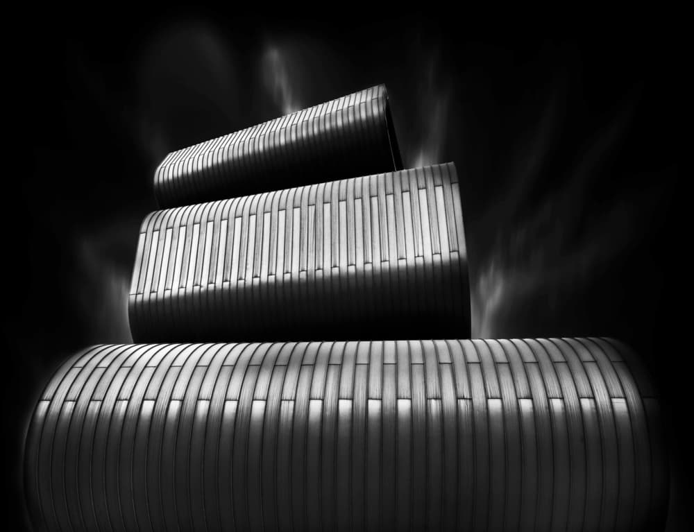 Modern Escalator Curves by Maurits De Groen — canvas wall art