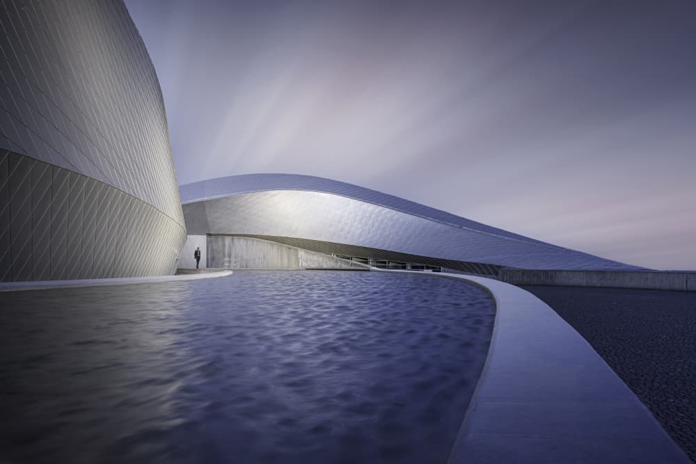 Modern Architectural Curves by fotomarion — canvas wall art