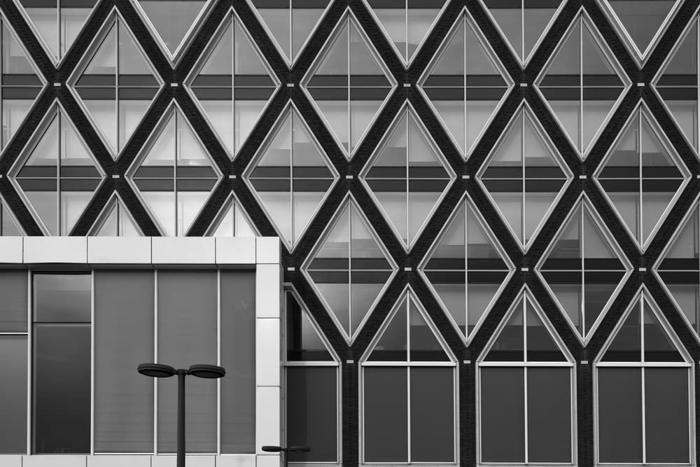 Modern Geometric Facade by Theo Luycx — canvas wall art