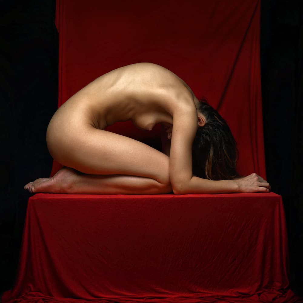 Serene Red Nude by Constantin Shestopalov — canvas wall art