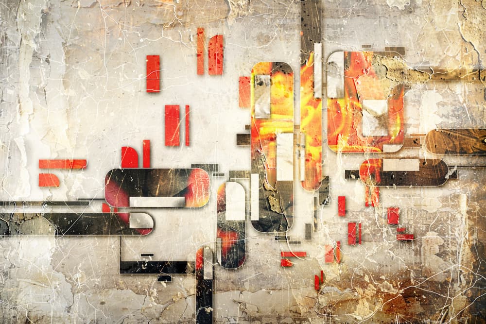 Distressed Urban Abstract by Rafal Kulik — canvas wall art