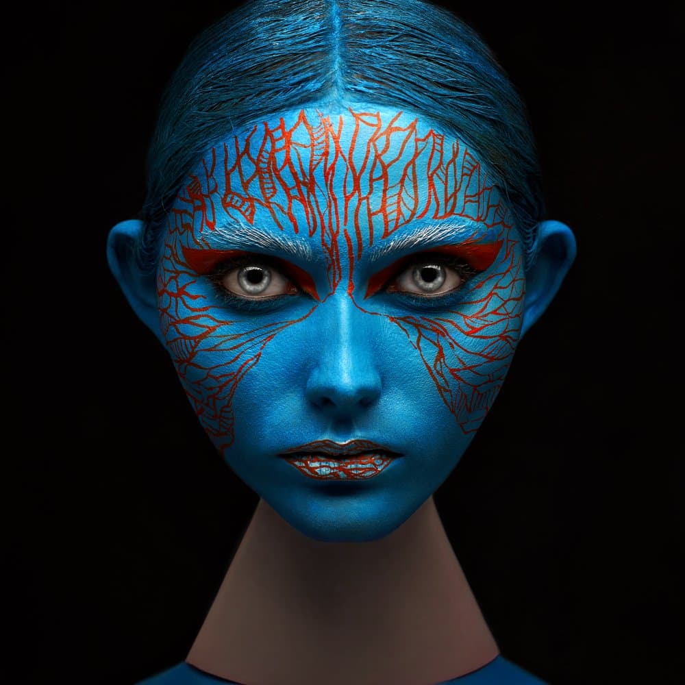 Blue Fantasy Portrait by Ivan Kovalev — canvas wall art