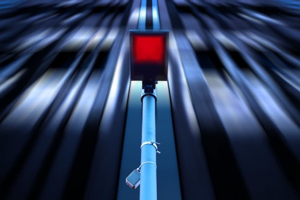 Red Light Speed by Hans-Wolfgang Hawerkamp — canvas wall art