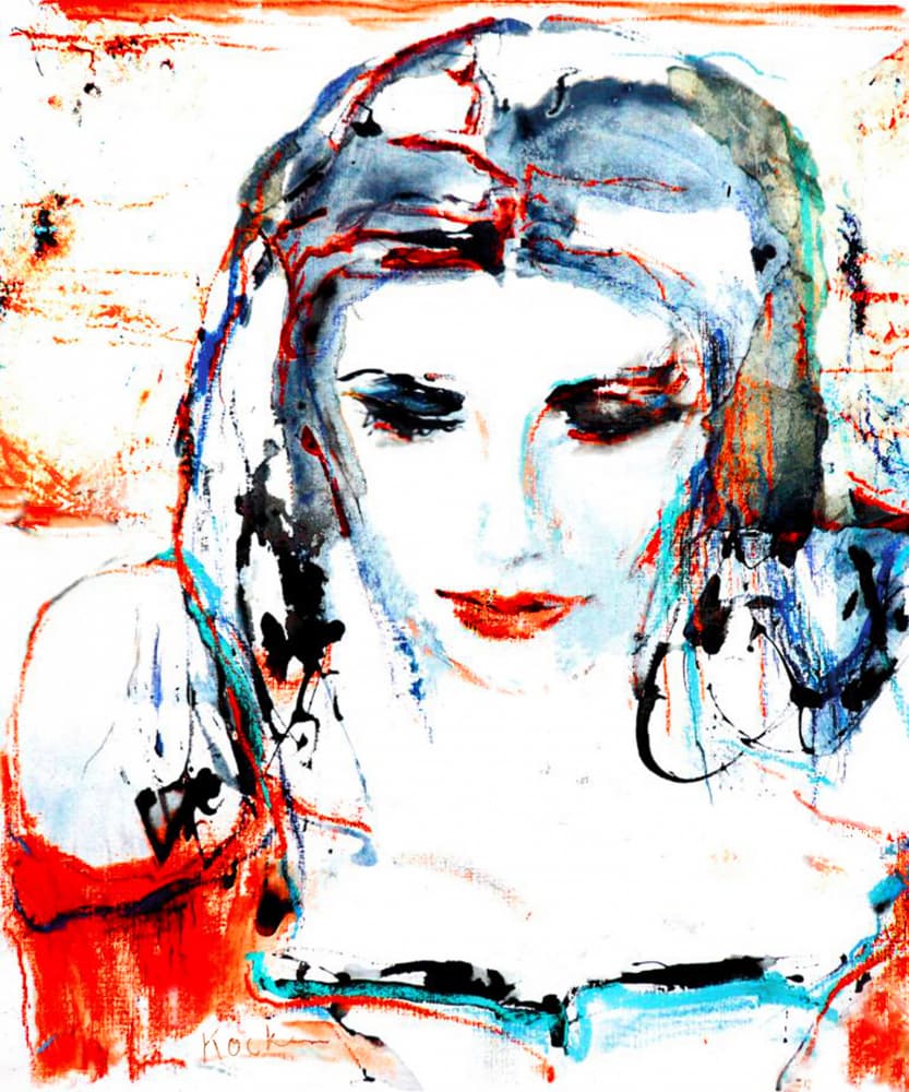 Vivid Woman Portrait by Hein Kocken — canvas wall art