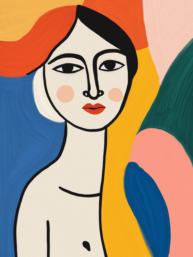 Modern Abstract Woman by Little Dean — canvas wall art