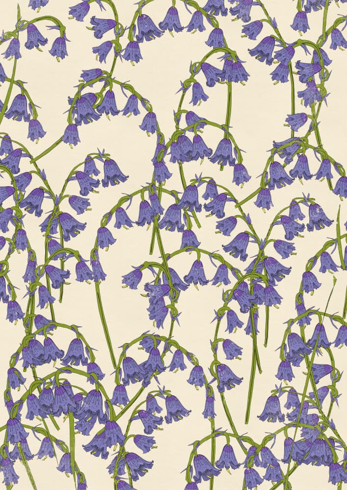 Wild Bluebells Pattern by Nicholas — canvas wall art