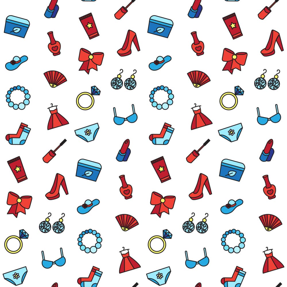 Colorful Fashion Items by Marika Barsrsind β canvas wall art