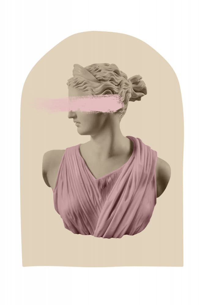 Pink Goddess Bust by Talitha McQueen — canvas wall art