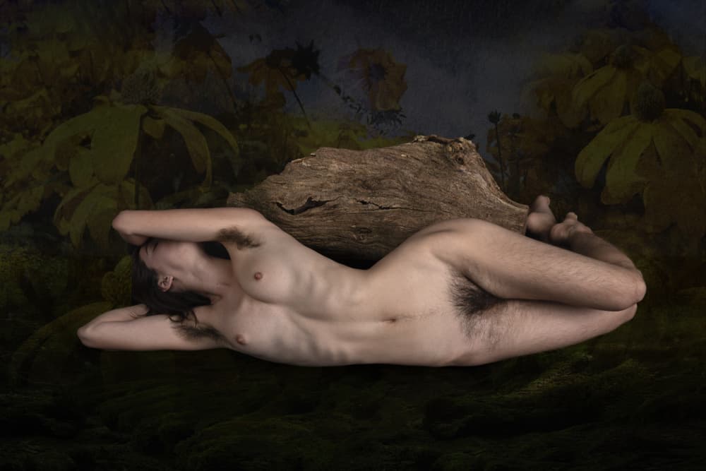 Contemplative Figure in Nature by Jan Slotboom — canvas wall art