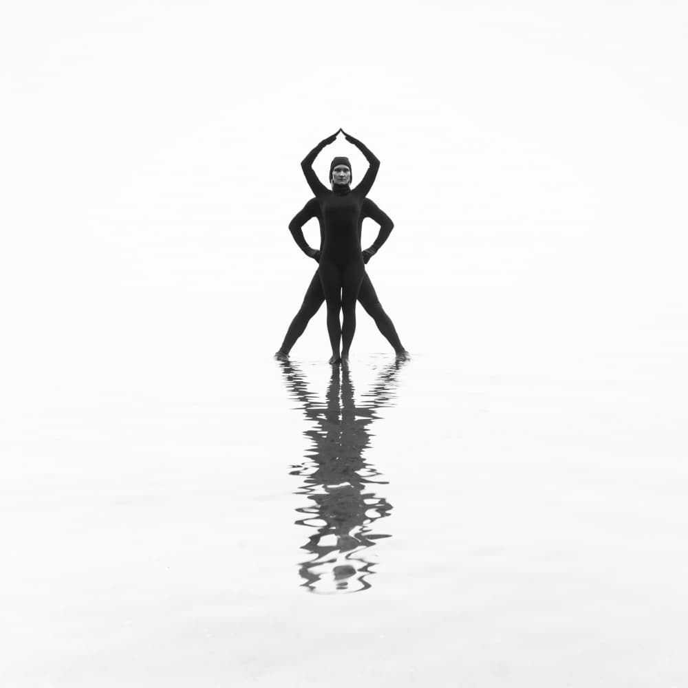 Figures Water Reflection by Leszek Paradowski — canvas wall art