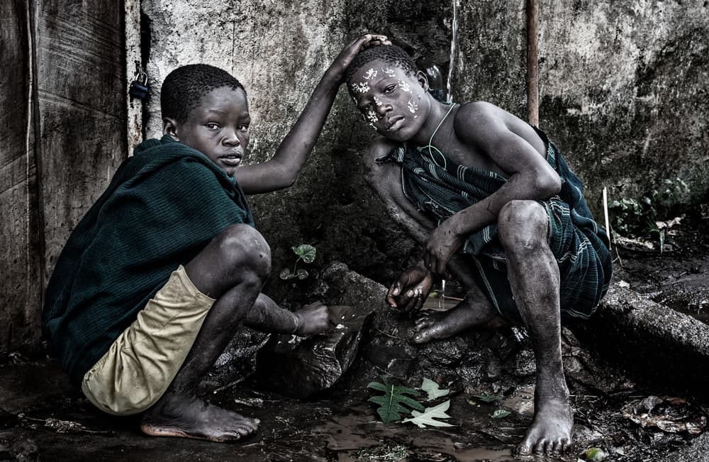Tribal Boys Connection by Joxe Inazio Kuesta Garmendia — canvas wall art