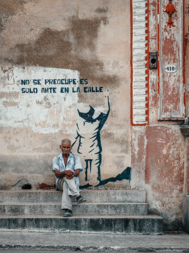 Old Man Street Art by Andy Bauer — canvas wall art