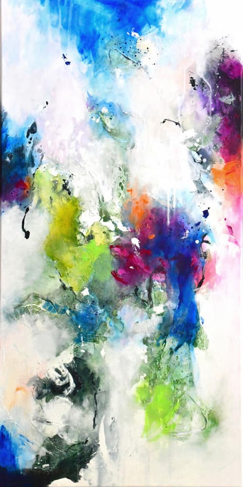 Vibrant Fluid Abstract Painting by Kirsten Handelmann — canvas wall art
