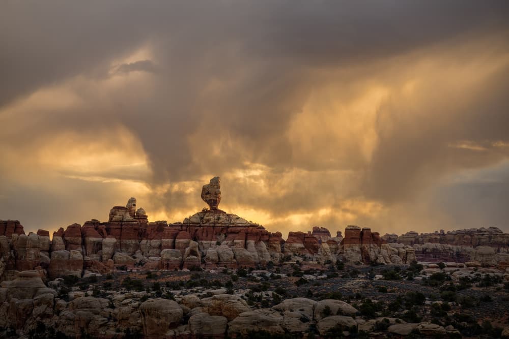 Golden Desert Storm Sky by John Fan — canvas wall art