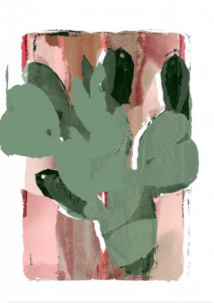 Earthy Abstract Leaves by casa cartissi — canvas wall art