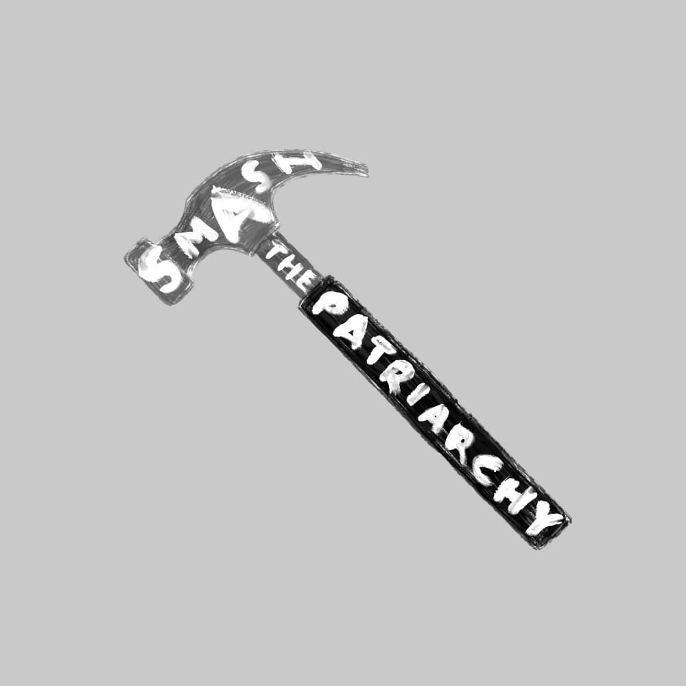 Smash Patriarchy Hammer by Martina Scott — canvas wall art