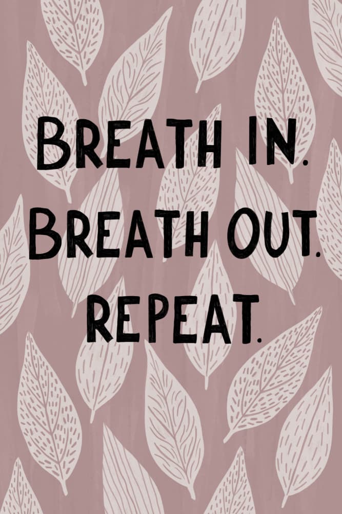 Mindful Breathing Leaves by EMELIEmaria — canvas wall art
