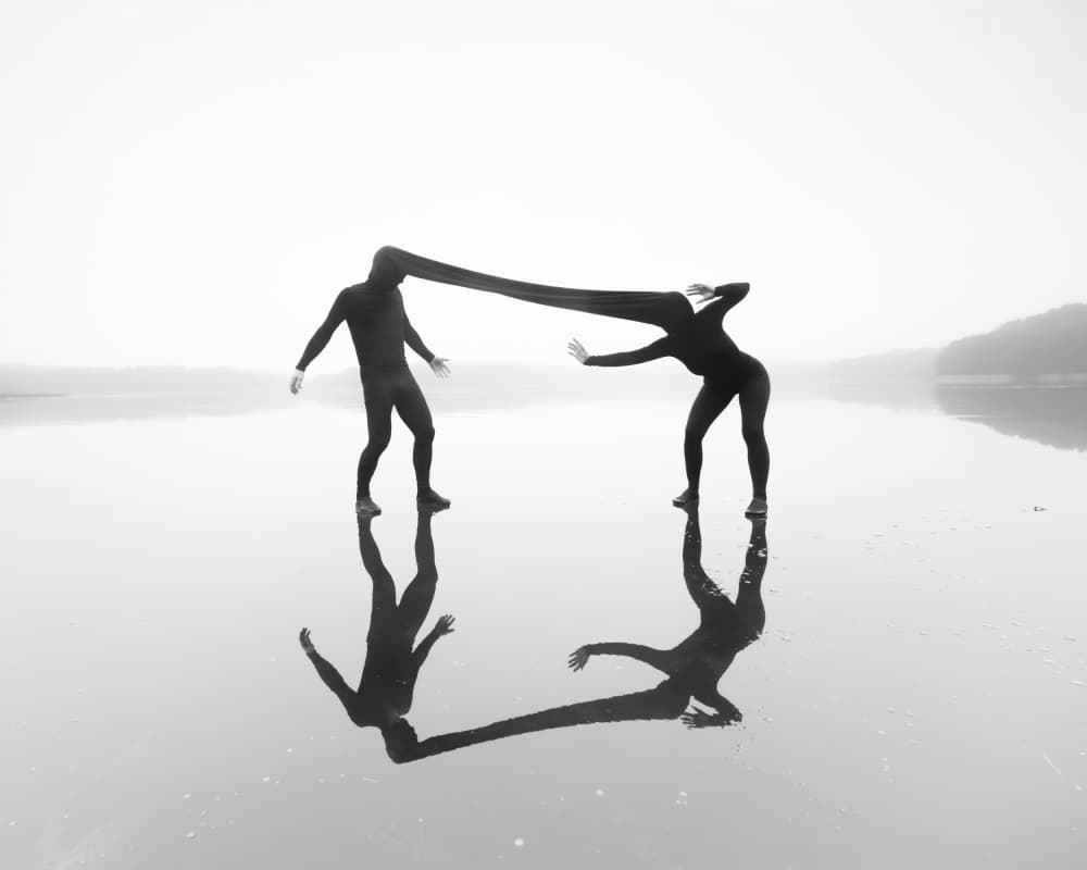 Surreal Dance Reflection by Leszek Paradowski — canvas wall art