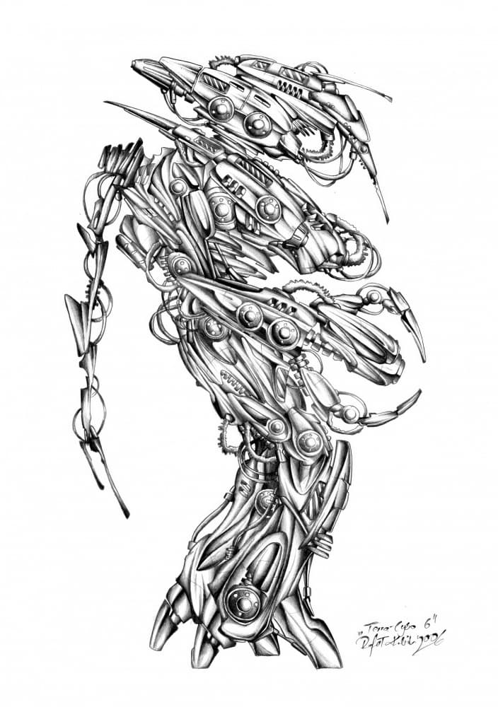 Biomechanical Alien Creature by Kulik — canvas wall art