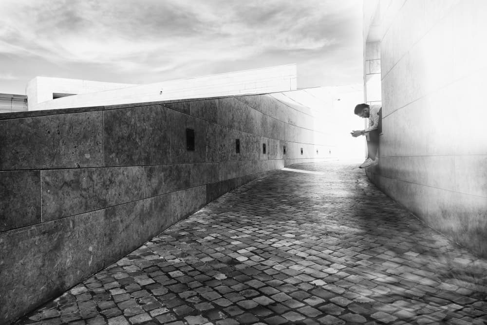 Contemplative City Moment by Jurij Bizjak — canvas wall art