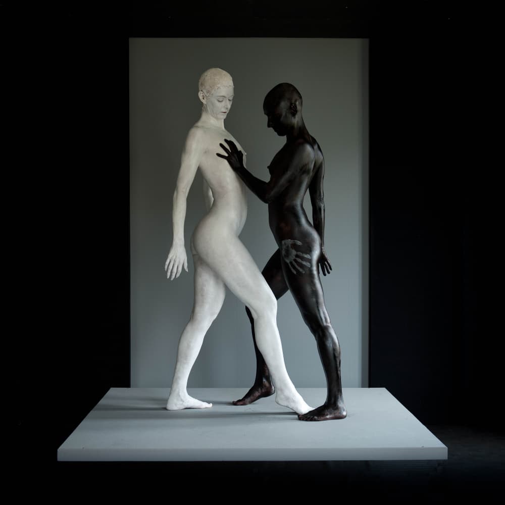 Contrasting Human Forms by woodplane — canvas wall art