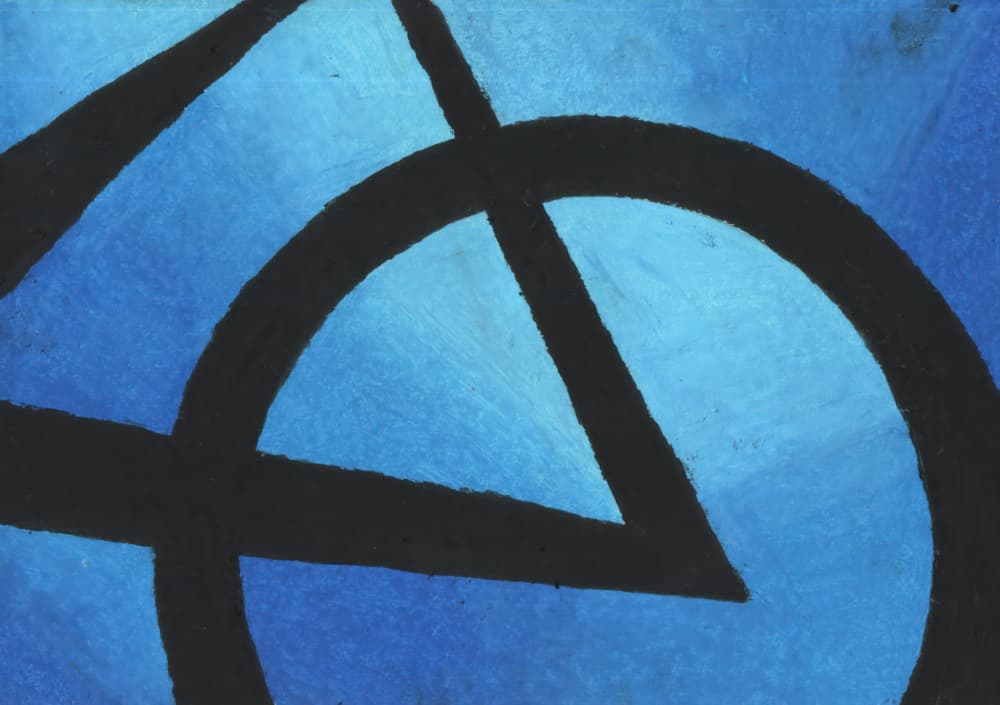 Deep Blue Abstract Forms by Kulik — canvas wall art
