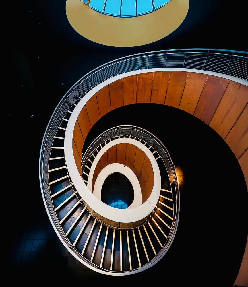Elegant Spiral Staircase by Arnon Orbach — canvas wall art