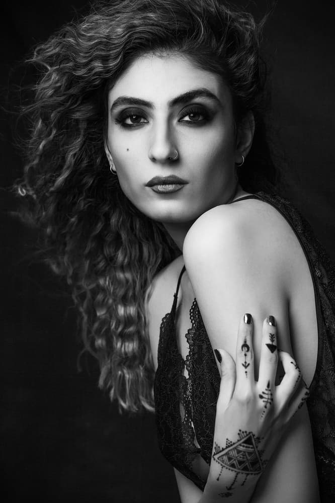 Dark Beauty Portrait by Mehdi Mokhtari — canvas wall art