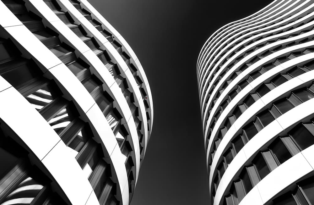 Sleek Architectural Curves by Hans-Wolfgang Hawerkamp — canvas wall art