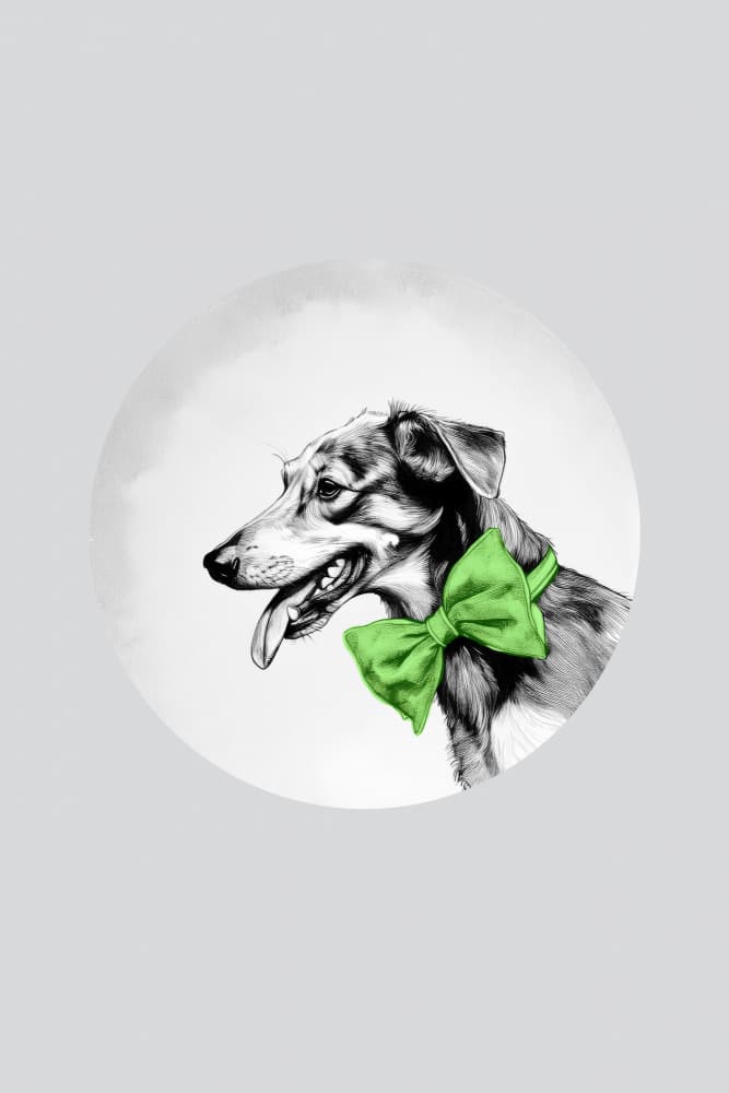 Smart Dog Bow by casa cartissi — canvas wall art