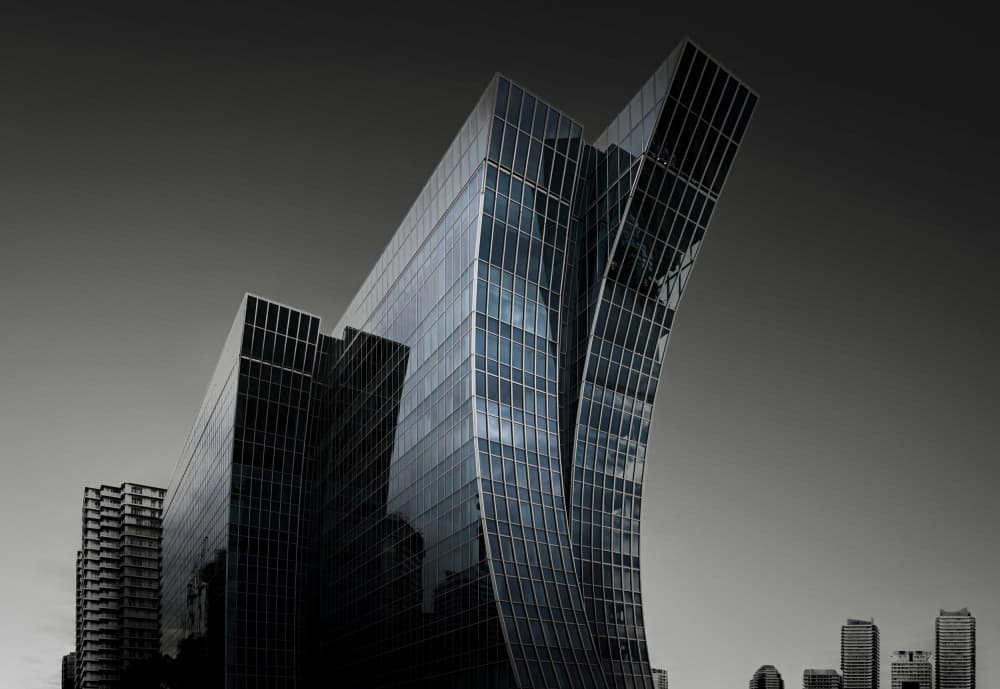 Modern Glass Skyscraper by Adachi Lintaman — canvas wall art